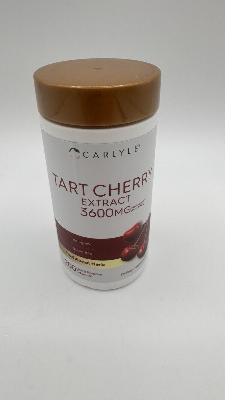 Carlyle Tart Cherry Extract Capsules | 200 Count 200 (Pack of 1) Exp 3/2028